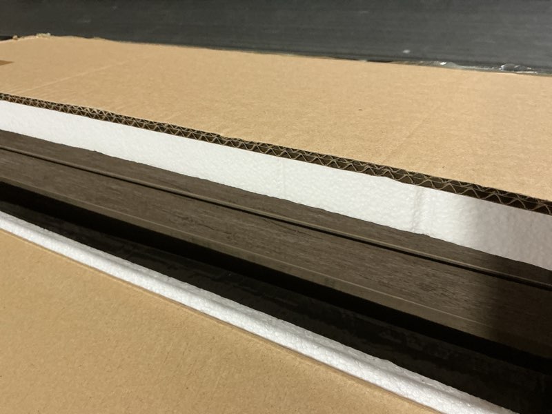 Condition photo showing Good Condition for Console Table, 62.2" Long Sofa Table Behind Couch, Narrow Entryway Table, Farmhouse Dining Table with Angled Metal Frame, Industrial Console Table for Entryway, Greige CTHG15801 Greige 62.2"L x 9.1"W x 31.5"H