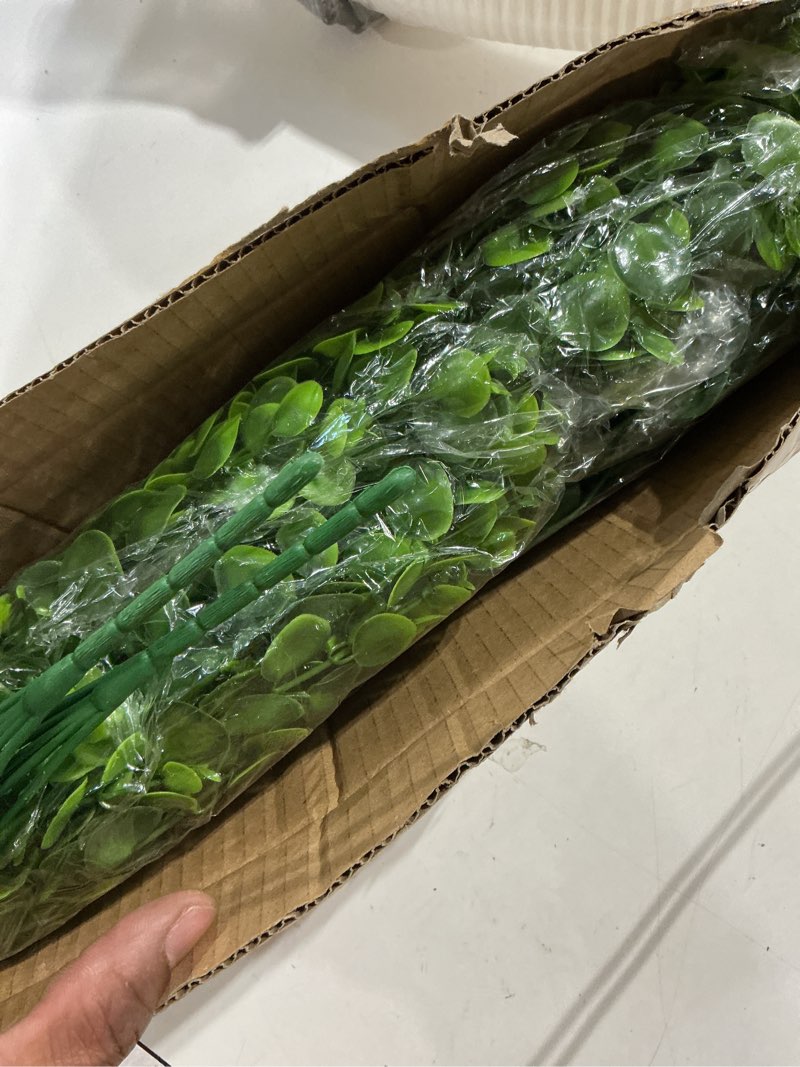 Condition photo showing Good Condition for waipfaru 4pcs fake hanging plants 2.7ft fake plants eucalyptus leaves uv resistant fake vines ivy artificial plants outdoor faux plants indoor bedroom living room boho wall porch shelf decor photos ivy vines 4pcs plants