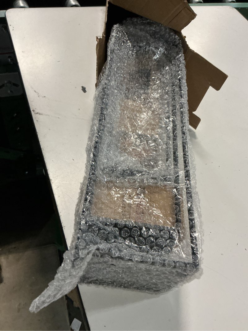 Condition photo showing New/Like New for perfnique modern farmhouse lanterns, set of 3 black metal lanterns w/ 6hr timer flickering flameless candles, decorative for outdoor decor, front porch, indoor, patio, garden, fireplace, christmas 23inch & 20inch & 15inch