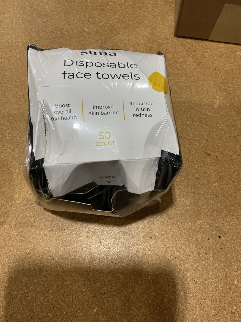 Condition photo showing New/Like New for sima disposable face towels for drying - 100% cotton face wipes 50 pack - biodegradable makeup remover for sensitive skin, gentle clean facial cloth - ultra-soft & lint-free, cruelty free 1 count (pack of 50)