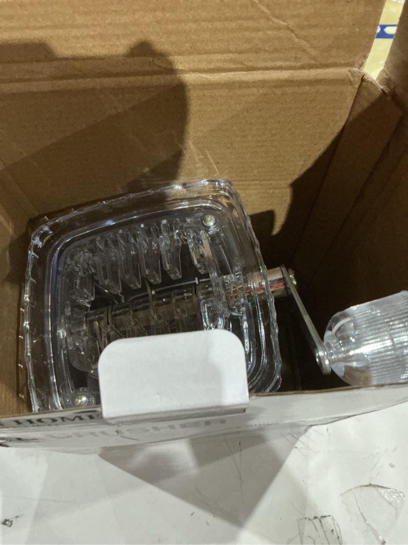 Condition photo showing As Is for (dirty)

manual ice crusher, hand crank & portable ice shaver with stainless steel blades - for shaved ice, snow cones, slushies - compact for home kitchen, bar, camping, travel and parties with suction cups white