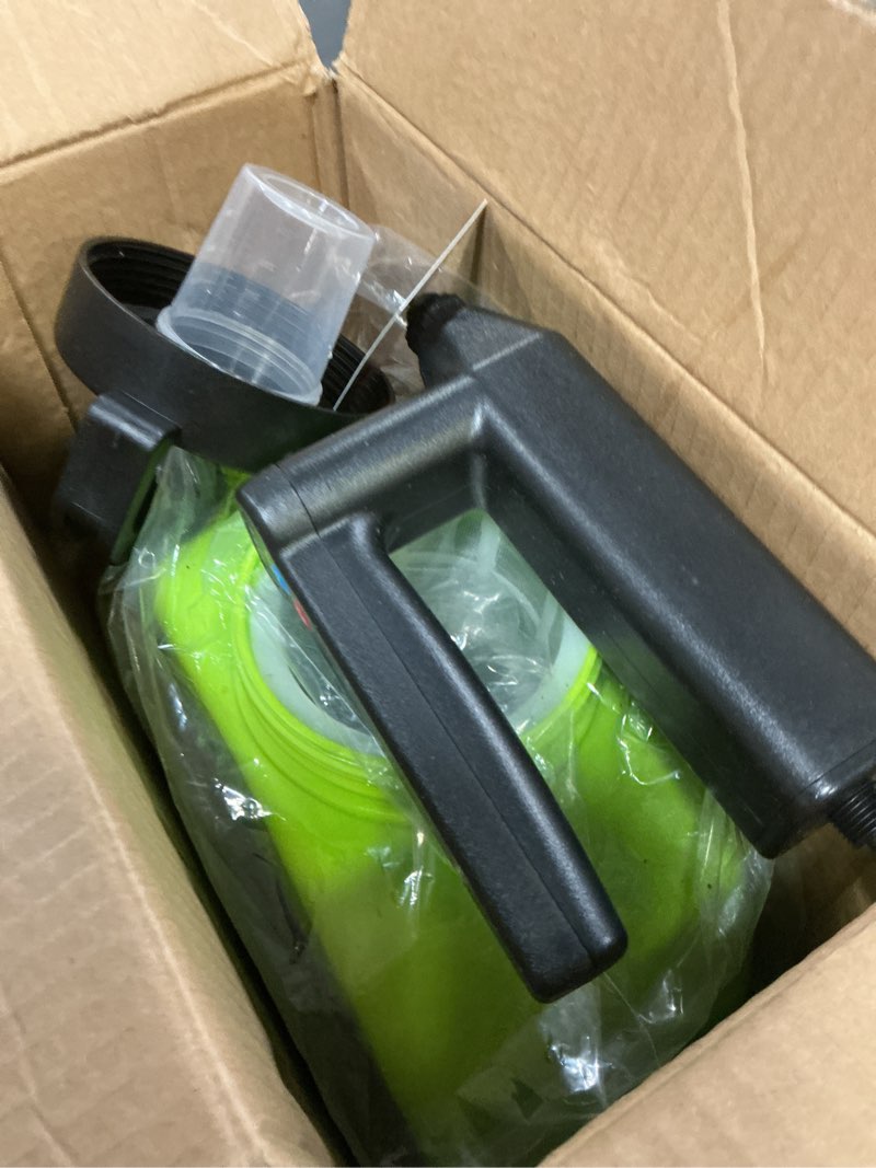 Condition photo showing As Is for Battery Powered Backpack Sprayer 3.2 Gallon, Electric Lawn & Garden Sprayer with 4 Nozzles, 3 Modes, USB Rechargeable, Portable Yard Sprayer for Weed Killer, Fertilizer, Cleaning, Watering