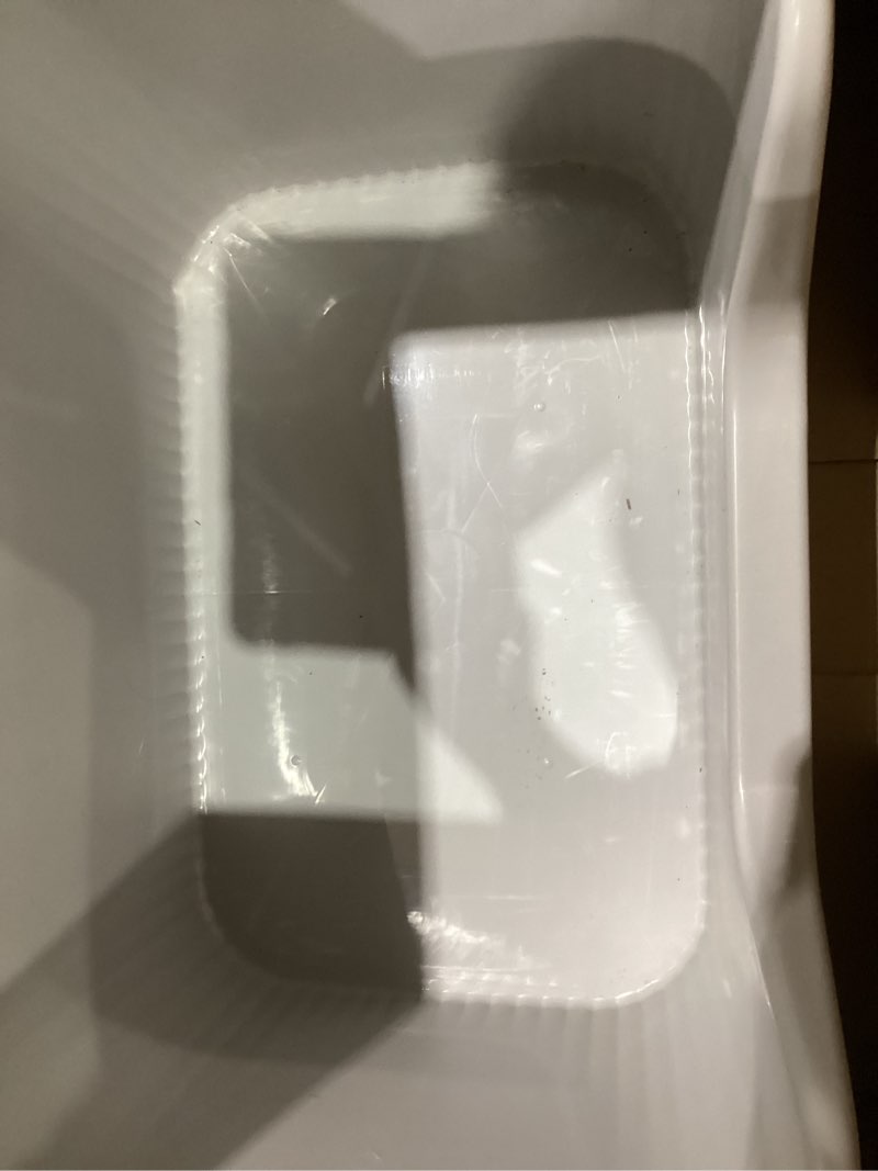 Condition photo showing As Is for Extra Large Litter Box with High Sides 25.27" Lx17.83 Wx13.11 H,Anti-Splashing,Tool-Free Assembly,Multi Kitty Cat Litter Box,Jumbo (Grey)