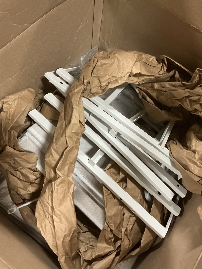 Condition photo showing Good Condition for WLIVE Fabric Dresser, 5-Drawer Tall Dressers for Bedroom, Storage Dresser Organizer with Fabric Bins, Wood Top, Sturdy Steel Frame, Chest of Drawers for Closet, Hallway, White