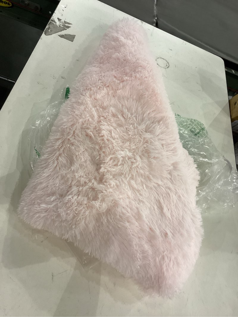 Fur Rug Round-baby pink