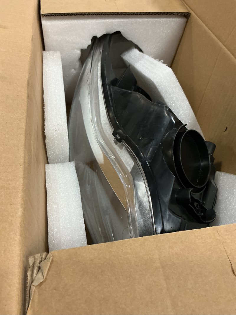 Condition photo showing Good Condition for hecasa headlight assembly right compatible with 2012-2014 ford focus 4-door halogen front headlamp light w/bulbs clear lens + chrome housing passenger side replacement for fo2503298 clear lens chrome housing right