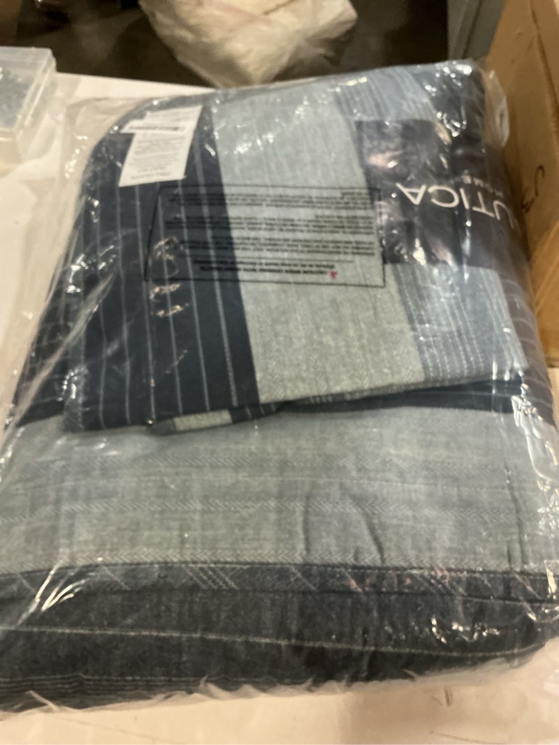 Condition photo showing New/Like New for Nautica- Queen Quilt Set, Cotton Reversible Bedding Set, All Season Designer Home Décor (Ridgeport Blue, Queen)