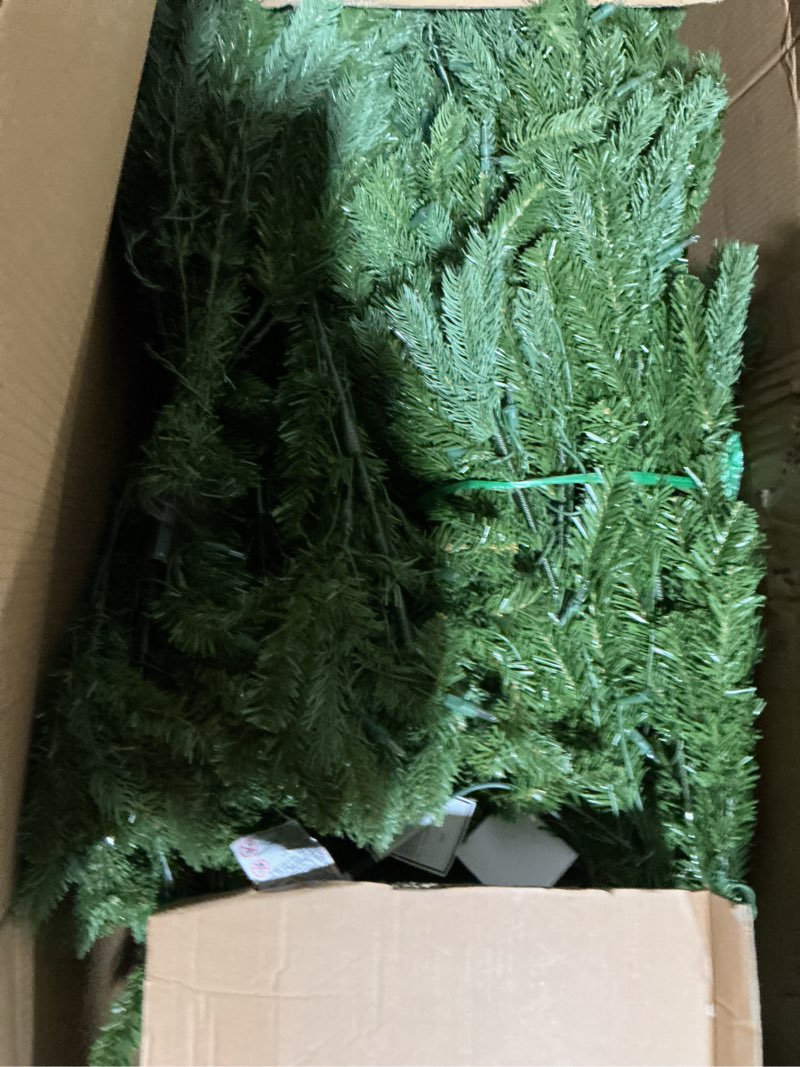 Condition photo showing Good Condition for National Tree Company 7.5 ft Pre-Lit Jersey Fraser Fir Artificial Christmas Tree, 1,250 Clear Lights, 3,144 Tips, Includes Stand, Green 7ft 6in