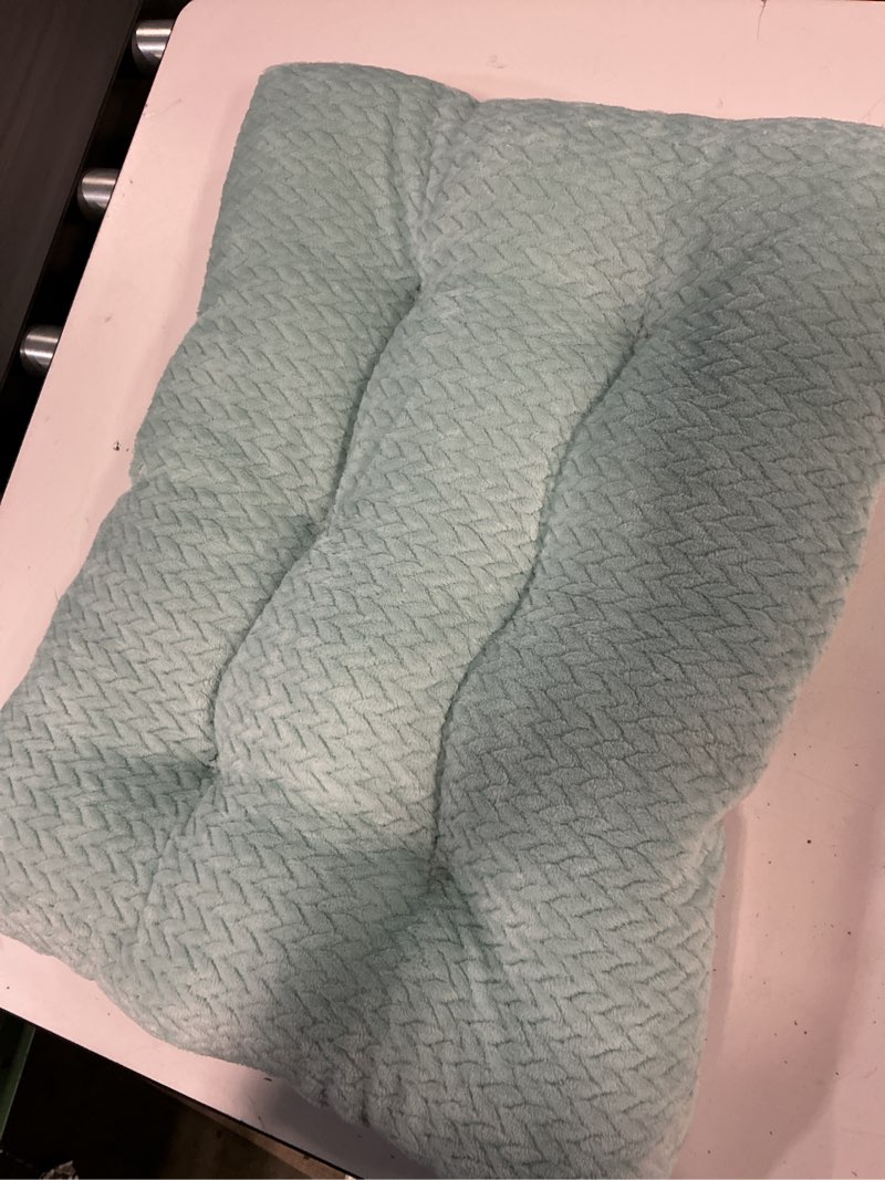 Condition photo showing Good Condition for washable dog crate pad for small dogs, anti-slip puppy kennel dog bed for crate,flat soft fleece sage green pet mat 24" x 18" 24"x17"x4" sage green