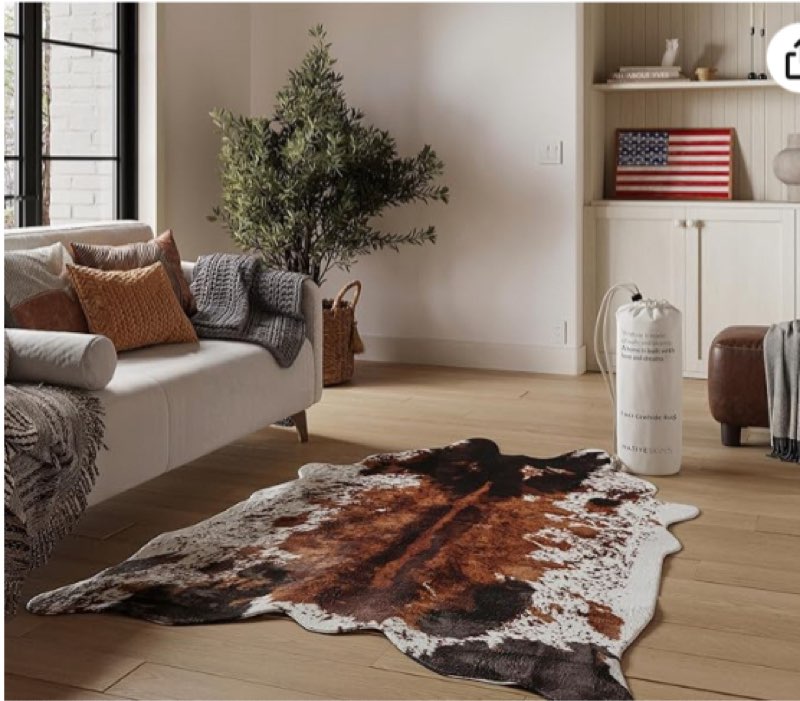 NativeSkins Medium Faux Cowhide Rug - Original (4.3ft x 5.6ft)