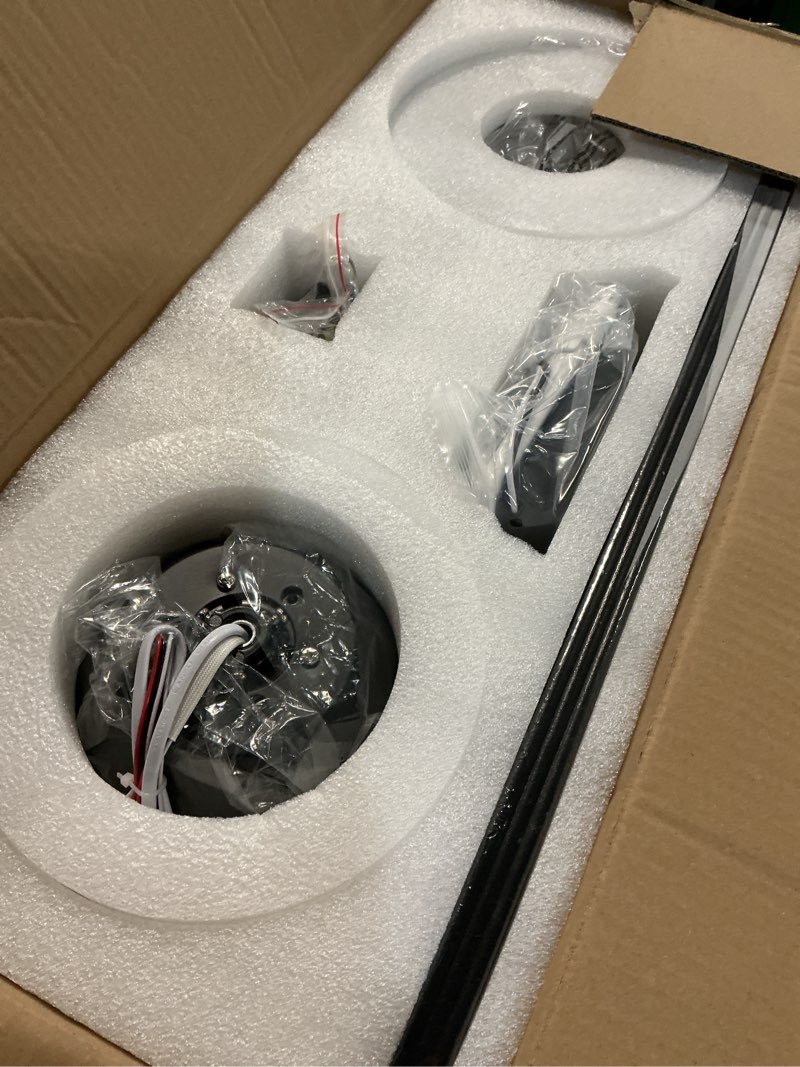 Condition photo showing Good Condition for 52 Inch Ceiling Fans with Lights, Remote Control, 3CCT, Dimmable&Adjustable Wind Speed, Timer Function, Reversible, Quiet, Energy-Saving Ceiling Fan with Light for Bedroom, Living Room Indoor/Outdoor