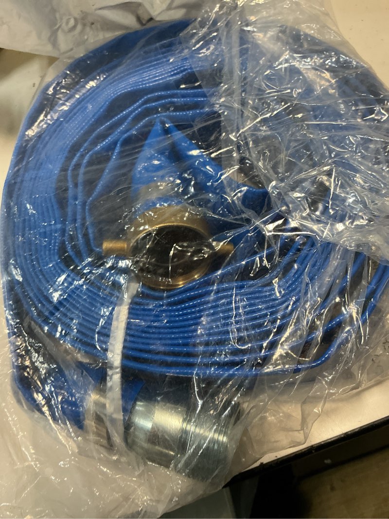 Condition photo showing Good Condition for davco 1.25" id x 25 ft pool backwash hose, heavy duty reinforced blue pvc lay flat water discharge pump hoses for swimming drain pools and clean filters, with brass npt pin lug and kc nipple fittings 1-1/4" id x 25 ft pin lug brass+kc nipple