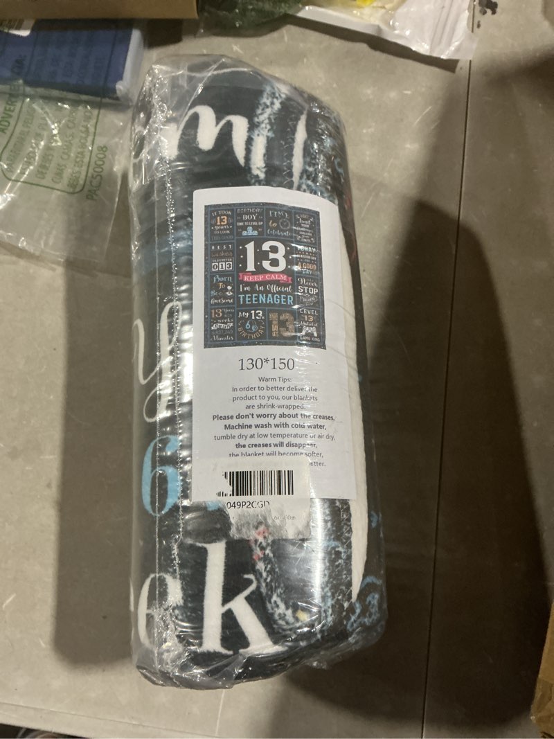 Condition photo showing Good Condition for 13 year old boy gifts, 13th birthday gifts for boys blanket, coolest presents for 13 year old boy, 13 yr old boys birthday present ideas,13th bday decorations blanket 60x50in 13th birthday 60x50in