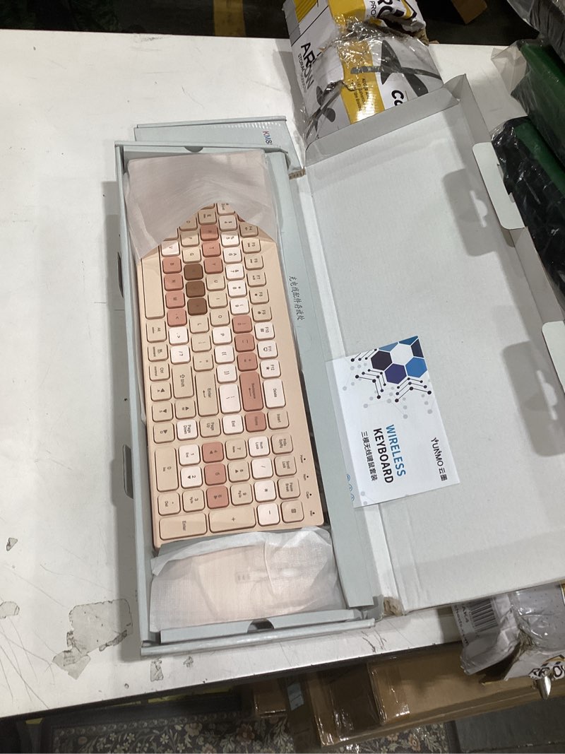 Condition photo showing New/Like New for wireless bluetooth keyboard and mouse combo(usb + dual bt),kuyhrf rechargeable multi-device rechargeable wireless bluetooth mouse and keyboard, with silent keys and battery indicator