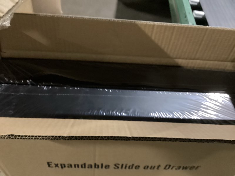 Condition photo showing New/Like New for paketa 4 pack expandable pull out cabinet organizer, 21'' deep pull out drawers for cabinets,upgrade 3 slide rails sliding drawer for kitchen cabinet organizer with adhesive nano film (black) 21"d x 12-20"w (4 pack) black