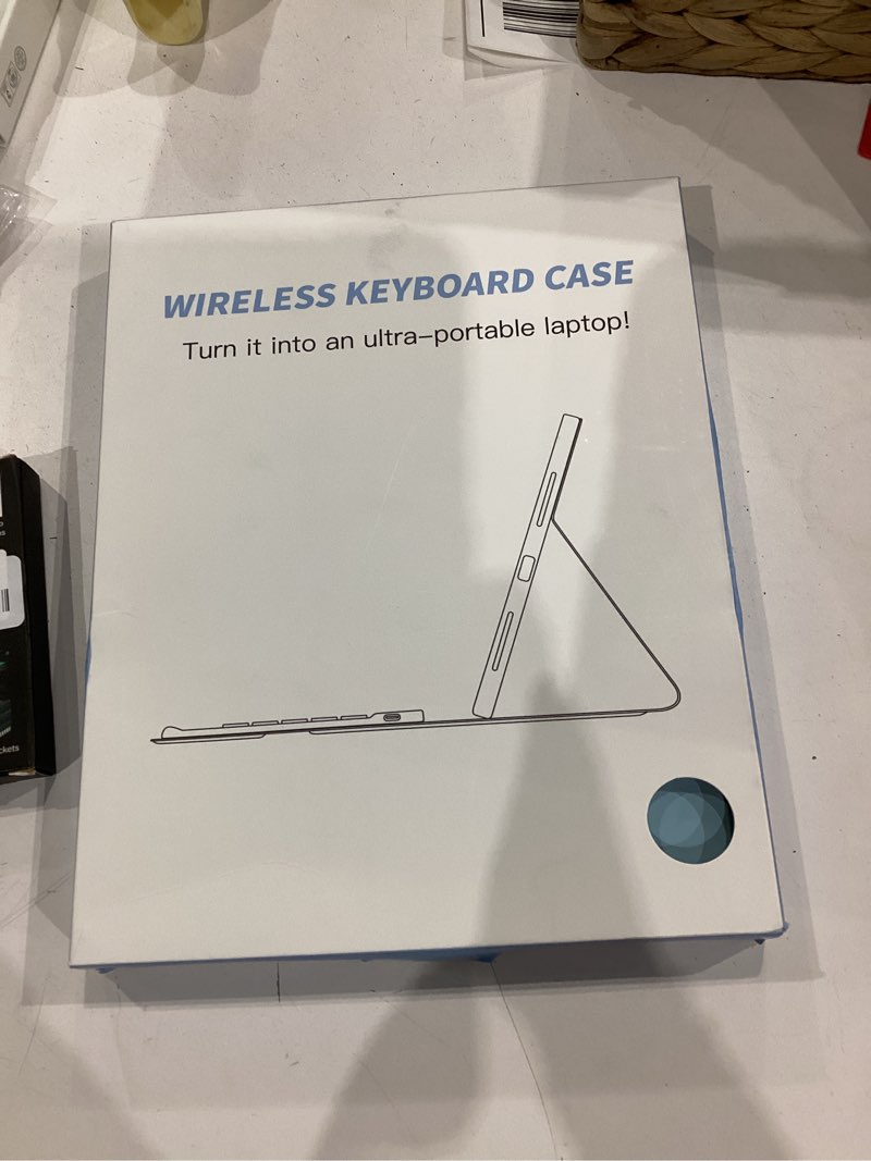 Condition photo showing New/Like New for harvopu compatible for ipad 11th 10th generation case with keyboard, folio cover with pencil holder, multi-touch trackpad, 7 color backlit, detachable keyboard for ipad (a16) 11th/10th gen (sky blue) sky-blue