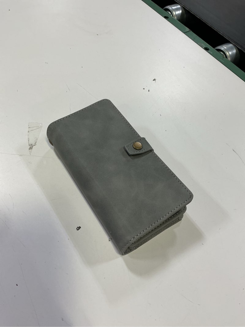 Condition photo showing Good Condition for TwoHead Wallet Case Compatible with iPhone 17 Pro,Detachable,Magnetic,11 Cards Holder,PU Leather All-Round Protective Phone Case with Change Pocket(6.3 in,Gray) Gray for iPhone 17 Pro - 6.3"