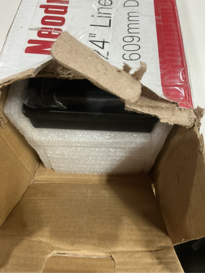 Condition photo showing New/Like New for neodrain 24 in matte black linear shower drain- with 2-in-1 flat & tile insert cover, 304 stainless steel rectangle shower floor drain,floor shower drain matte black 24 in
