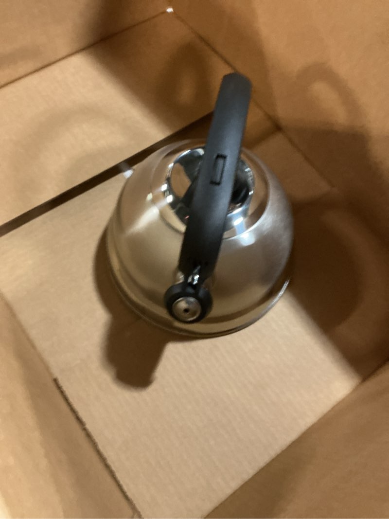Condition photo showing Good Condition for Mr. Coffee Flintshire 1.75-Quart Stainless Steel Whistling Tea Kettle – Brushed Satin Finish Stove-Top Kettle for Boiling Water 1.8 Quarts Brushed Satin