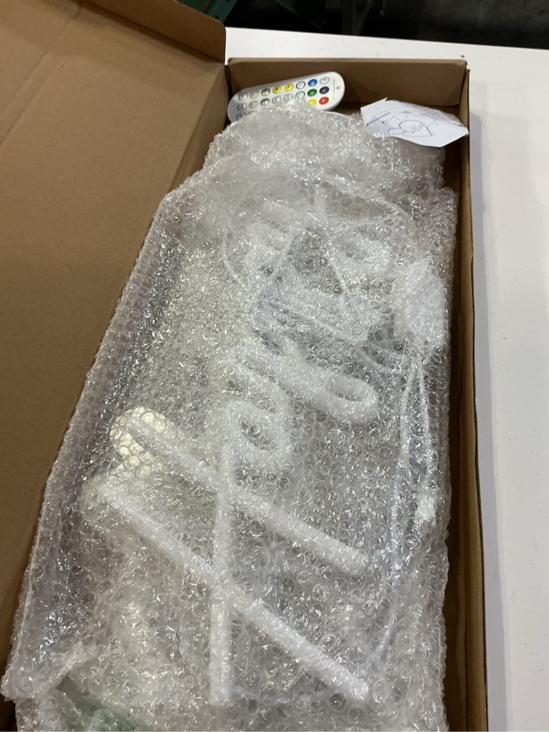 Condition photo showing As Is for Happy Birthday Neon Sign Large - Colorful Happy Birthday Sign Reusable Neon Signs for Wall Decor, LED Sign for Birthday Party with Remote 200+ Colors, App Control, Music Sync, Birthday Gift for Boys & Girls