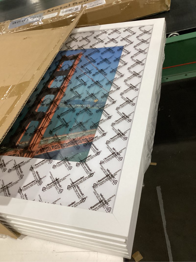 Condition photo showing Good Condition for pealsn 16x20 picture frame set of 6, display pictures 11 x 14 with mat or 16 x 20 without mat for wall mounting display, poster frames collage for wall decor, white white 16x20