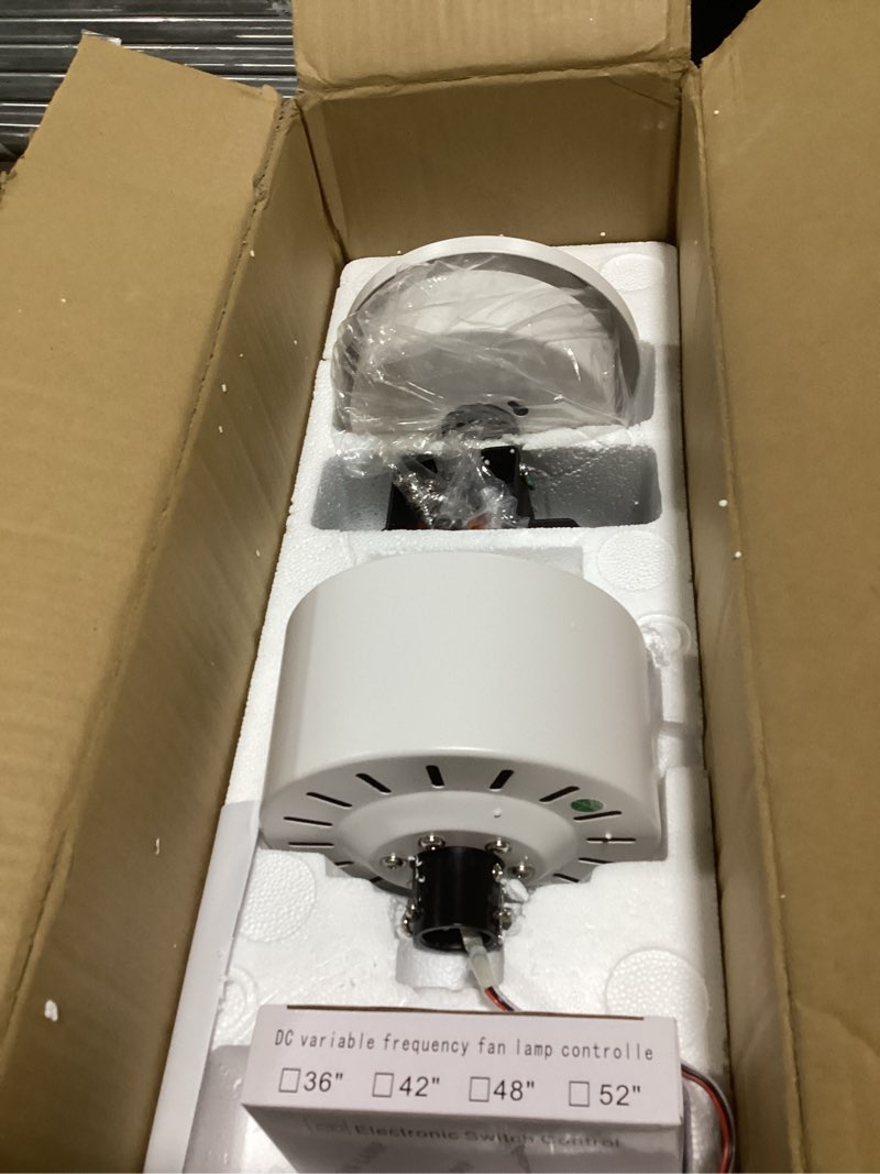 Condition photo showing Good Condition for 52 Inch 5 Blade Ceiling Fans without Light and Remote Control, Quiet Reversible DC Motor, 6-Speed, Industrial Ceiling Fan for Home Kitchen (White)