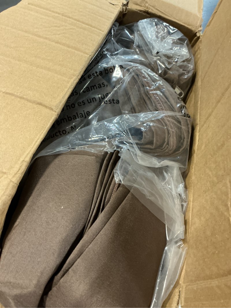 Condition photo showing Good Condition for cowvie 4-panel 10' x 12' gazebo replacement curtains, patio privacy sidewalls with double zipper, replacement for outdoor gazebo canopy (curtain only) brown 10'x12'