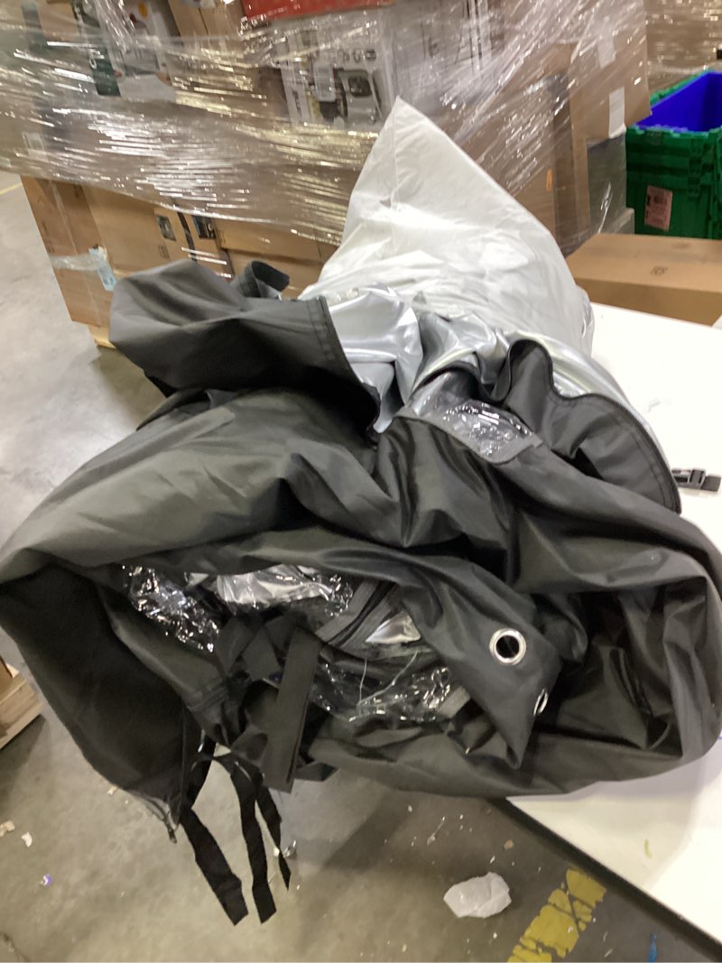 Condition photo showing Good Condition for Outdoor Dog Kennel Cover Full Coverage for 10'Dx10'Wx7'H Dog Cages,600D Heavy Duty Waterproof Large Dog Kennel Cover,(Kennel not Included) Black Black 10'Dx10'Wx7'H