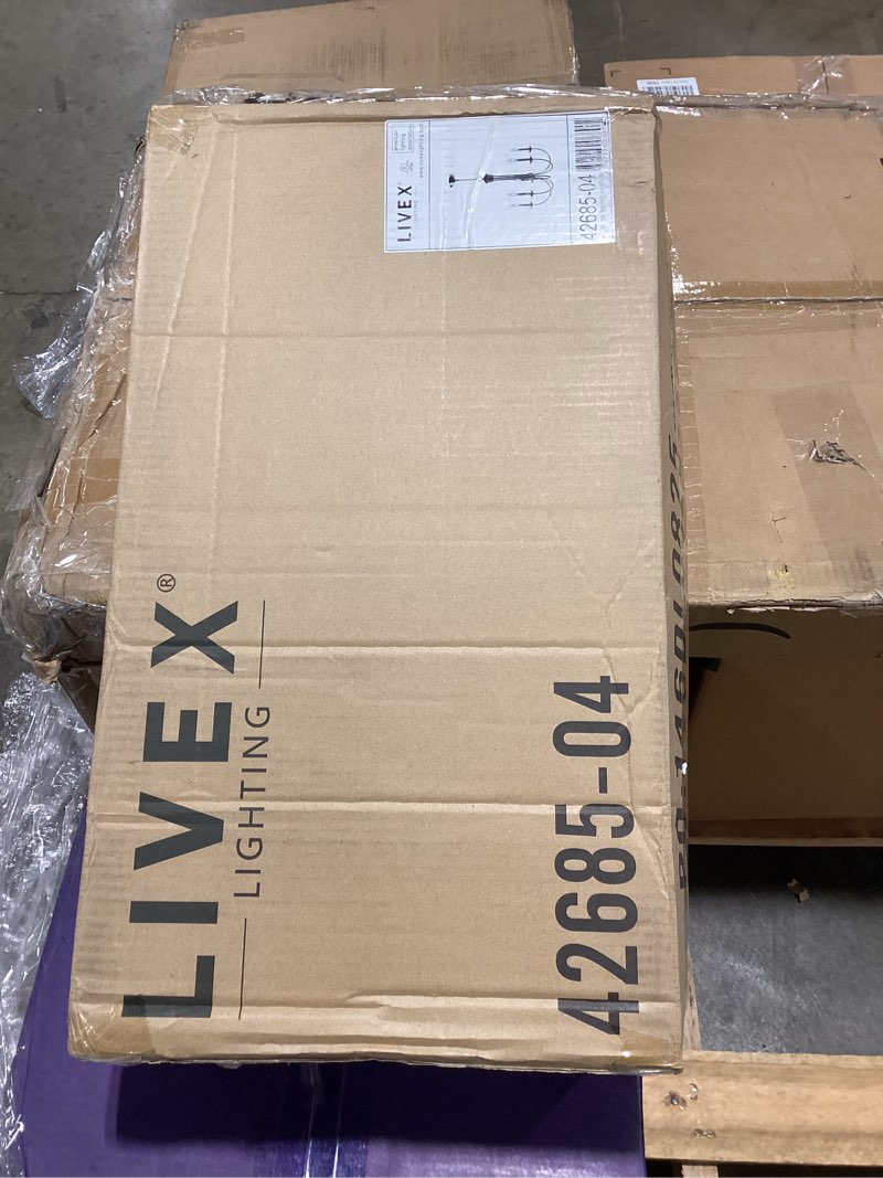 Condition photo showing Good Condition for livex lighting 42685-04 5 light black chandelier