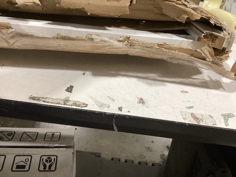 Condition photo showing As Is for fisnish 24x30 poster frame, white 24 x 30 frame for horizontal or vertical wall mounting, 1 pack white 24x30