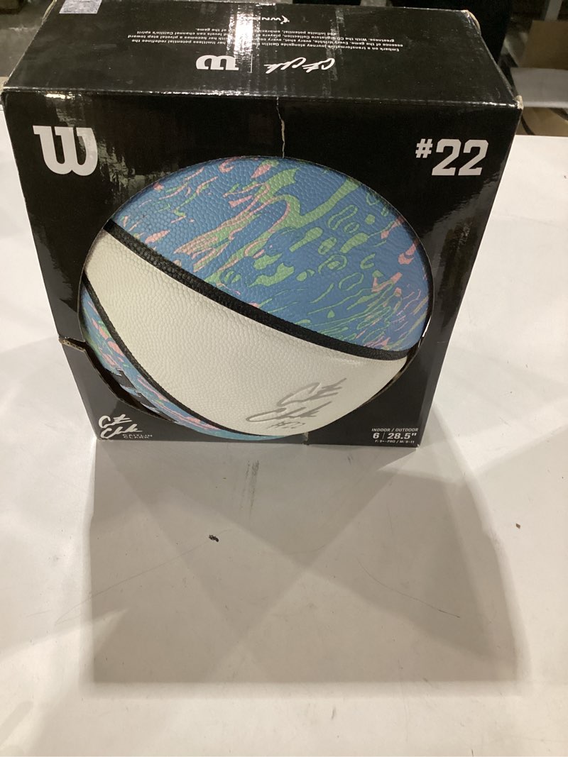 Condition photo showing Good Condition for wilson caitlin clark x wnba oasis basketballs size 6 - 28.5"
