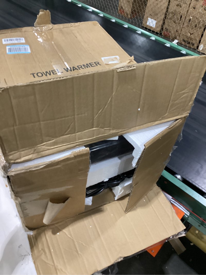 Condition photo showing Good Condition for hot towel warmer salondepot 46l large capacity spa towel warmer with double cabinets for salon, barber shop, massage & facial (black)