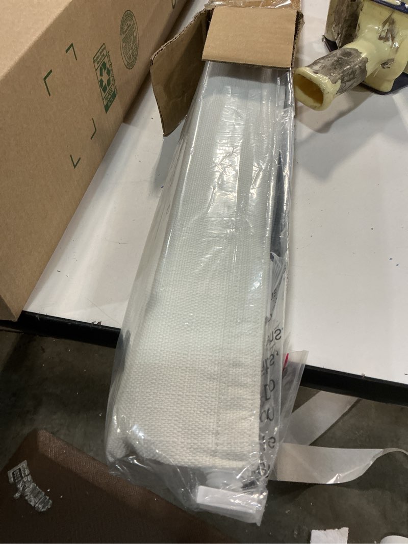 Condition photo showing Good Condition for LazBlinds No Drill Roman Shades for Windows, Cordless Light Filtering Window Shades with UV Protection, Polyester Fabric for Bedroom & Living Room, 35" W x 64" H, Off White Light Filtering - Off White 35"W x 64"H