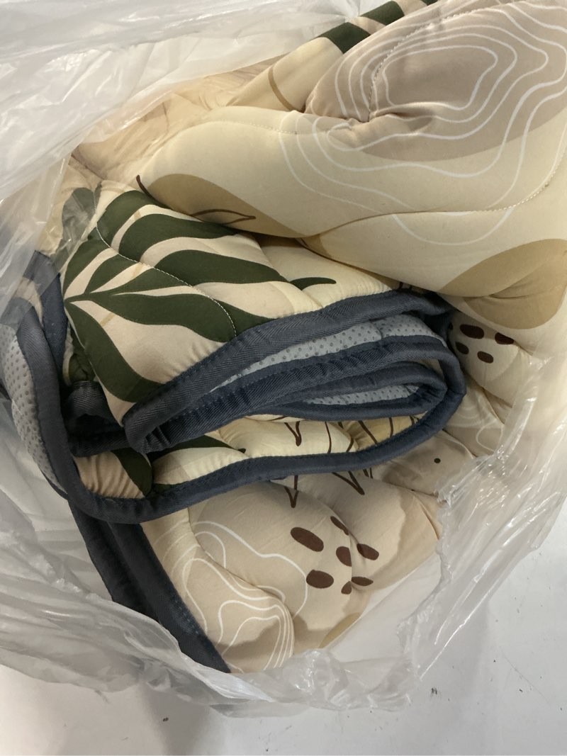 Condition photo showing As Is for blissful diary baby play mats for floor, 50x50 playpen mat, thick cushioning padding foam playmat for baby and toddlers infants, non-slip & machine washable, earth tones design earth tones 50" x 50"