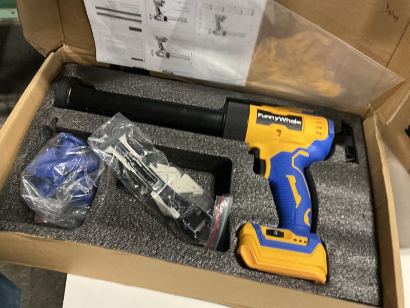 Condition photo showing Good Condition for cordless caulking gun compatible with dewalt 20v max battery(no battery)10 oz electric caulking gun with anti-drip,auto retract,led light,6 speed for filling, sealing, repair
