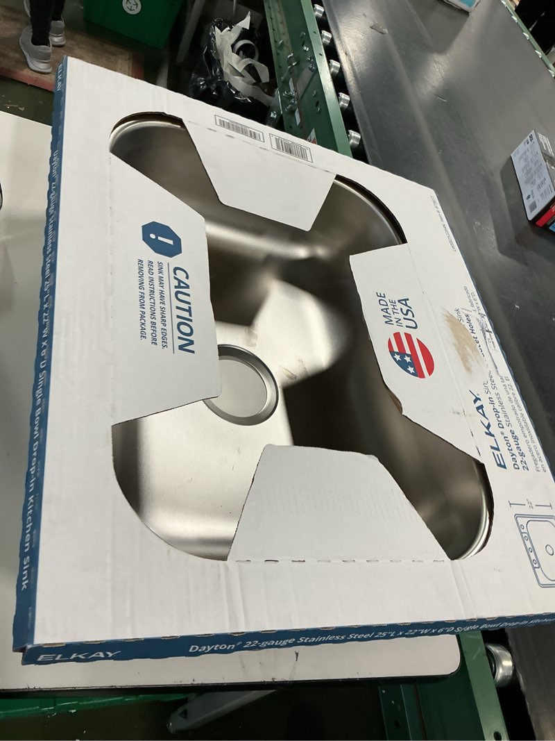 Condition photo showing Good Condition for Elkay Dayton Drop-in 25-in x 22-in Stainless steel Single bowl 22 -Gauge Kitchen Sink