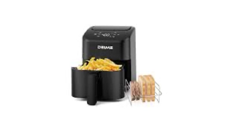 DEIME Air Fryer, Small Digital 2.8 Qt Airfryer Space Saving Compact, Bake, Reheat, Roasts for Quick 