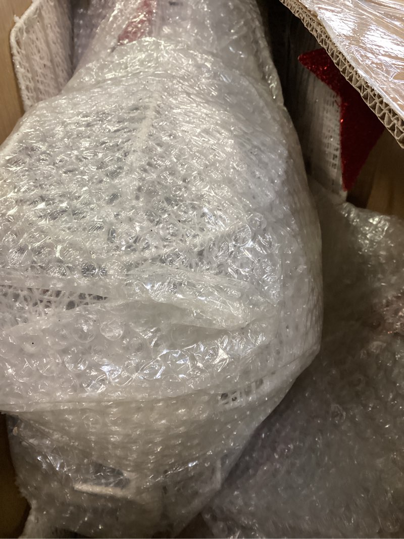 Condition photo showing Good Condition for Outdoor Yard Decoration Reindeer and Sleigh, 200 led Lighted White Christmas Reindeer Sleigh, Reindeer Sleigh Outdoor with Stakes and Zip Ties for Lawn, Xmas, Holiday, Garden Decor