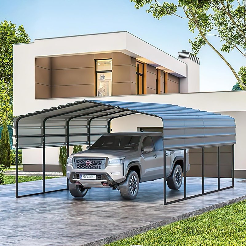 10 Ft. W x 15 Ft. D Canopy Heavy Duty Carport with Galvanized Steel Roof