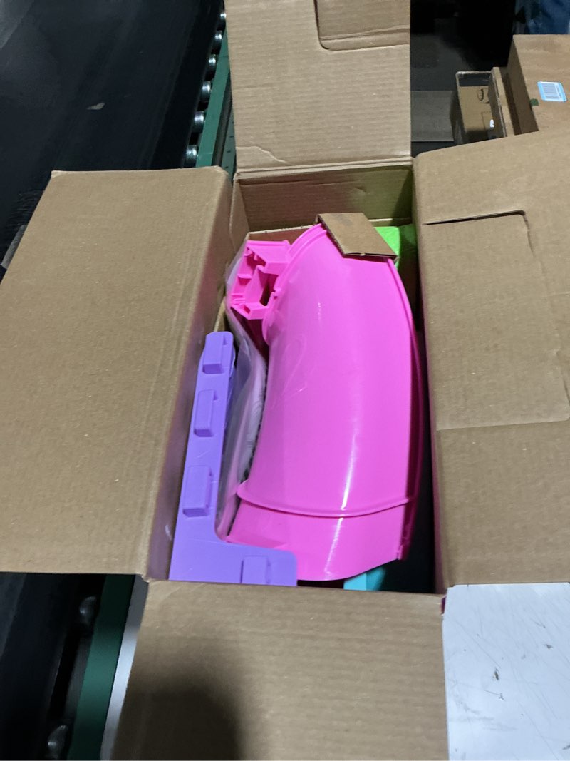 Condition photo showing Good Condition for barbie dream pool playset with 6 play areas, including slide & bubbling hot tub, plus 20+ accessories like pet, floaties & more