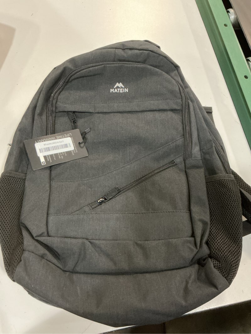 Condition photo showing Good Condition for matein large work laptop backpack, college school computer bookbag 17 inch | tsa laptop compartment, water resistant business travel backpack, anti theft pocket, graduation gifts for men women, black black 17 inch