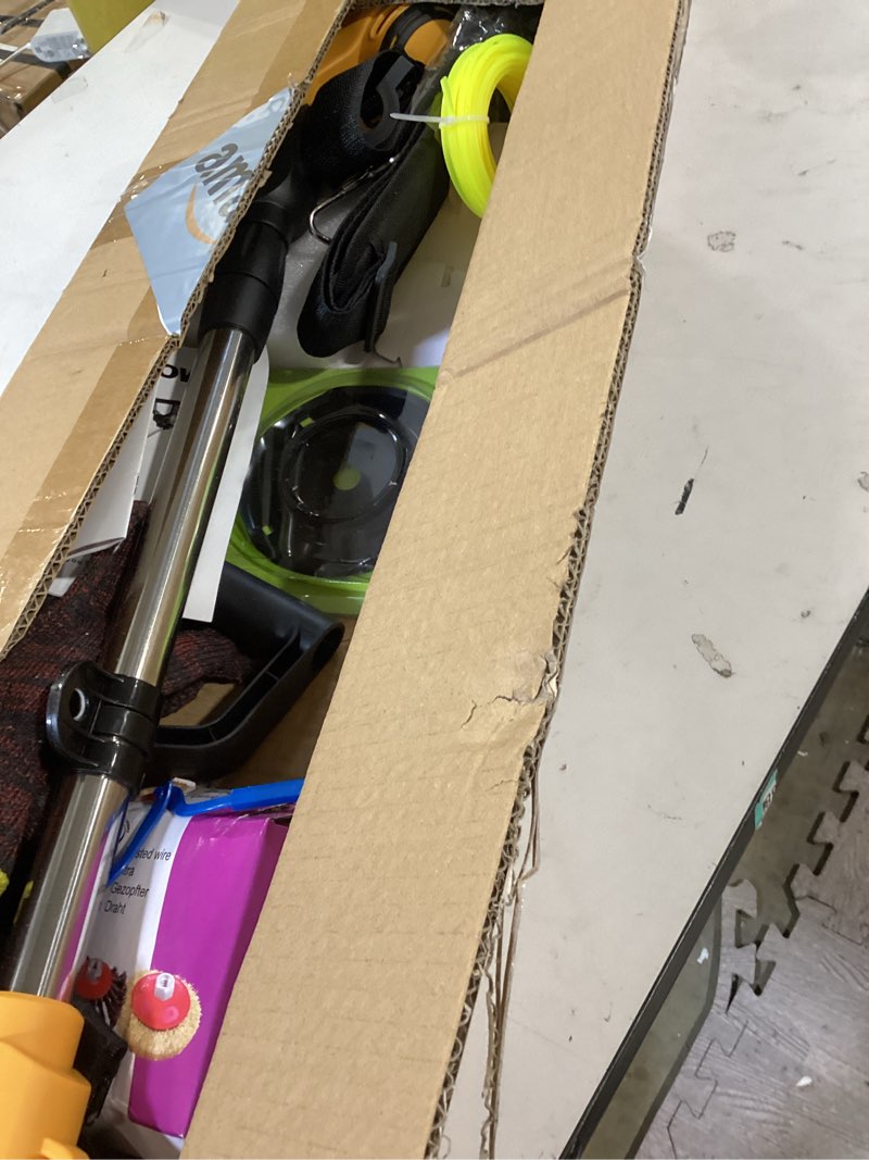 Condition photo showing Good Condition for cordless weed wacker for dewalt 20v, 4 in 1 lightweight cordless string trimme,12" weed eater battery powered, brush cutter for lawn, yard and bush trimming (no battery) yellow