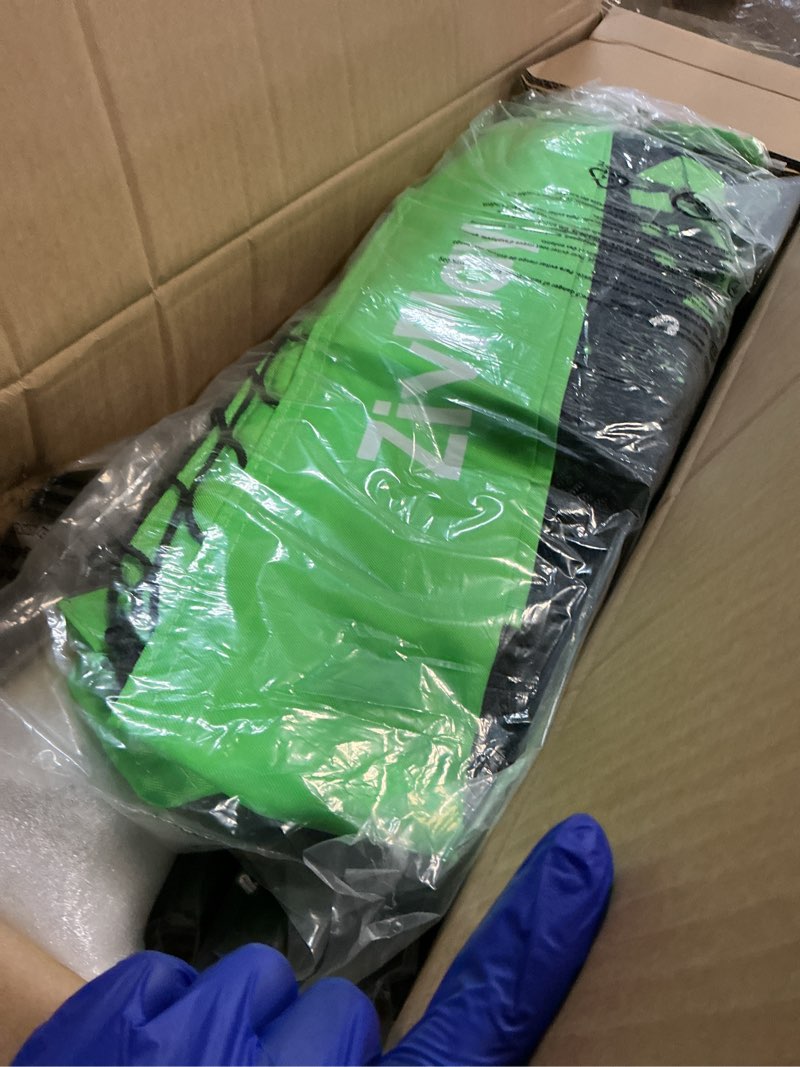 Condition photo showing Good Condition for lacrosse backstop net soccer basketball backstop net for backyard sport netting barrier ball stop net includes portable carry bag 2 sand bags 4 ground stakes 12 feet x 10 feet