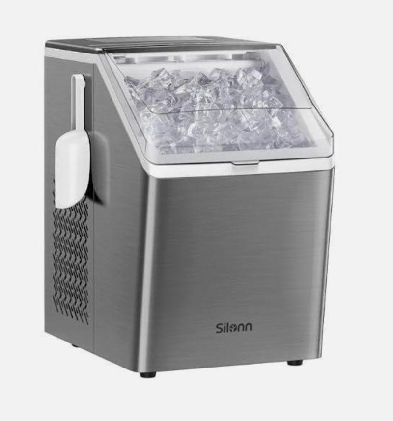 silonn countertop ice maker – 44 lbs/day, dual water fill, self-cleaning