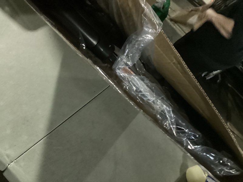 Condition photo showing As Is for Narrow Baby Gates for Stairs Doorways Auto Close Tension Black Metal Child Pet Safety Gates with Pressure Mount 24-29 Inch Wide 24-29 Inch Black