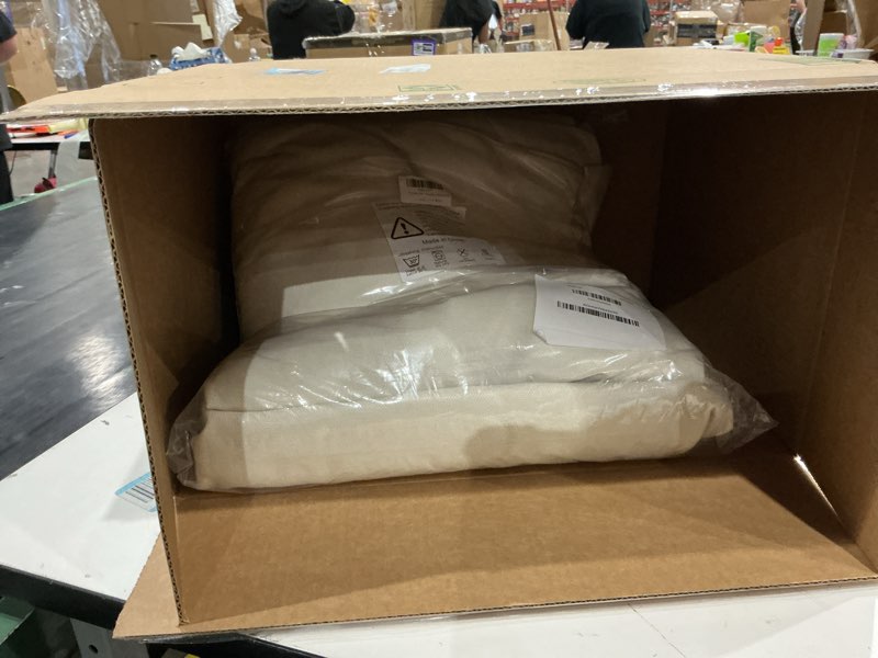 Condition photo showing As Is for ektorp 3 seat sofa cover slipcover replacement made for the ikea ektorp 3 seat sofa cover, couch cover not include the sofa body,cool white a-three seat cover a-white