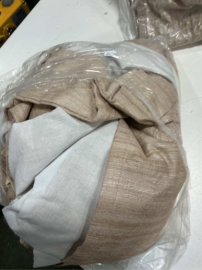 Condition photo showing As Is for raw silk curtain - single panel, 48x84, sand