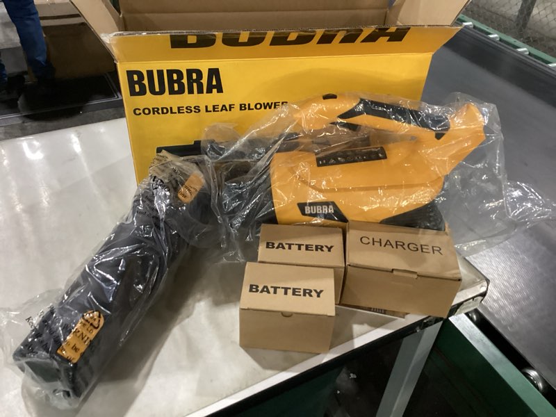 Leaf Blower Cordless 21V 500CFM Powerful Electric Leaf Blower with (2) 4.0Ah Batteries and Charger, 