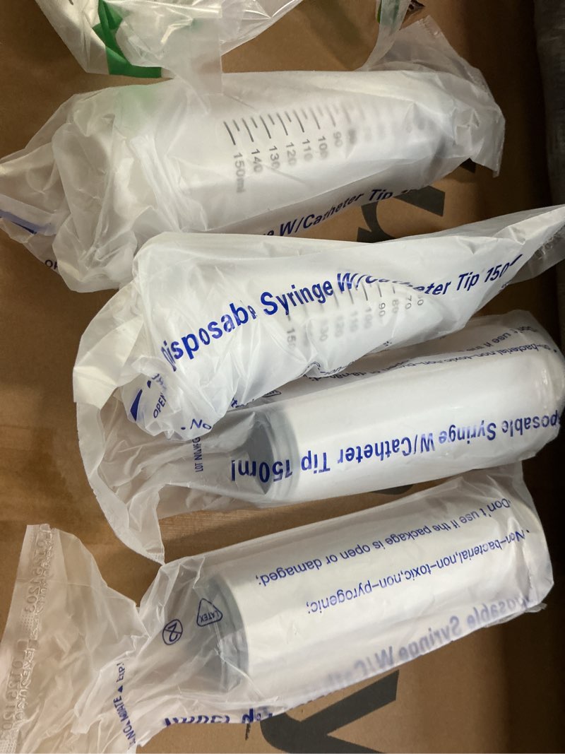 Condition photo showing Good Condition for 4pack 150ml large syringe for liquid - big plastic syringes for thick liquids , giant without needle syringe for paint fluid , irrigation water , feeding food equine ( 4pcs 150 ml )