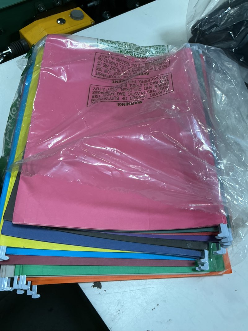 Condition photo showing Good Condition for 36 pack hanging file folders, letter size with 1/5-cut adjustable tabs, 12 selected color - file folder organizer for filing cabinet office home, designed for bulky files, medical charts